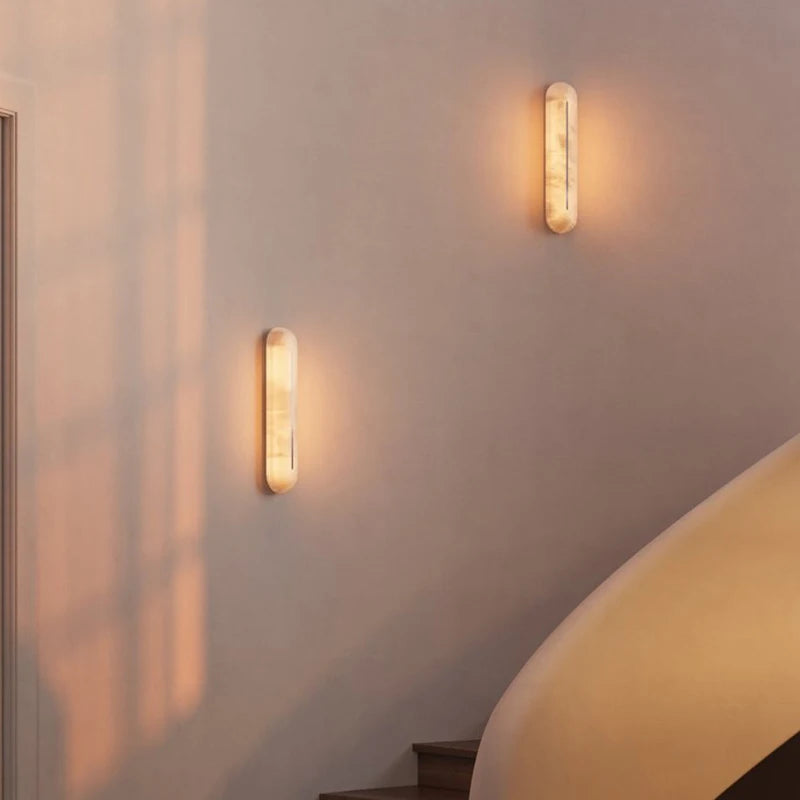 Natural Marble LED Wall Lamp for Luxury Interiors