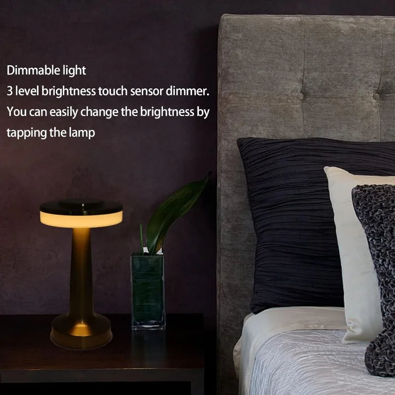 Portable LED Touch Lamp – USB Rechargeable Mood Light for Bedroom & Bar