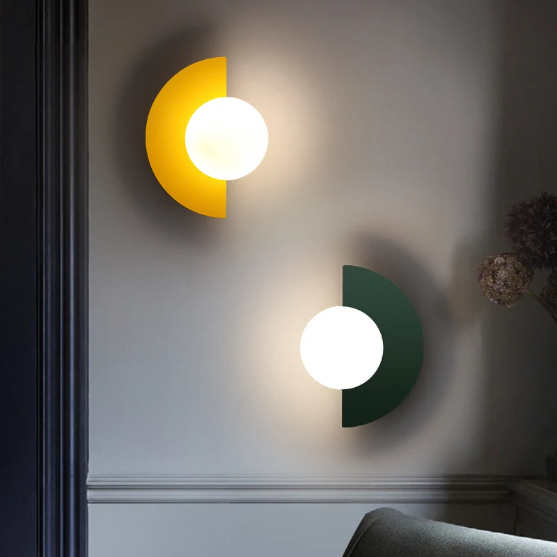 Modern Globe Wall Sconce for Bedrooms and Hallways