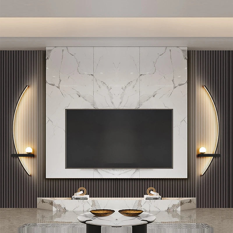Modern Black LED Wall Light for Bedrooms and Hallways