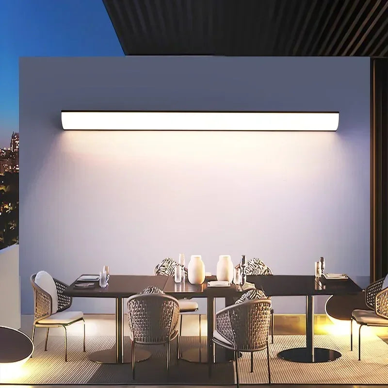 Minimalist Outdoor Strip Wall Light for Modern Homes