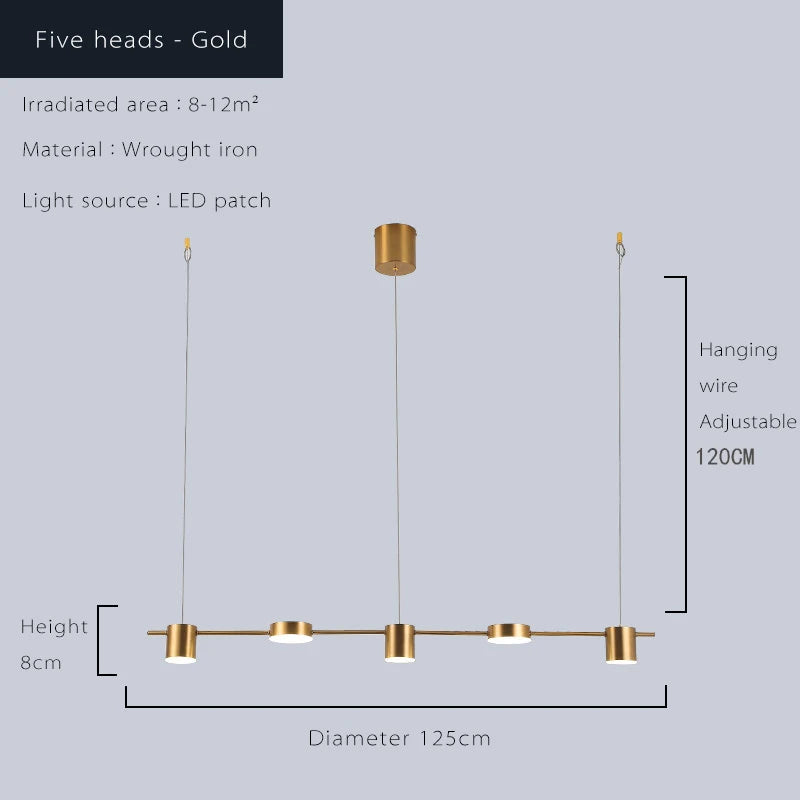 Modern LED Living Room Chandelier Dimmable Dining Kitchen Light