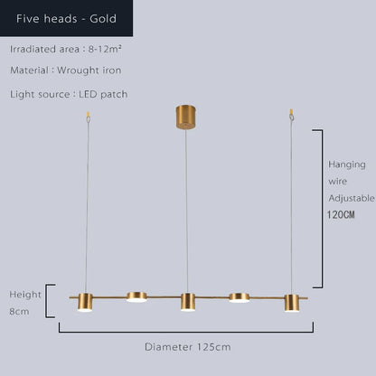 Modern LED Living Room Chandelier Dimmable Dining Kitchen Light