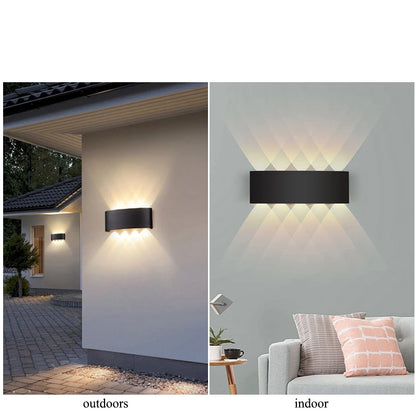 Top and Bottom Shine LED Wall Lamp Waterproof outdoor Light
