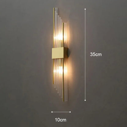 Luxury Gold LED Wall Lamp Modern Bedroom Living Room Light