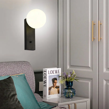 Nordic Glass Ball LED Wall Sconce for Modern Homes
