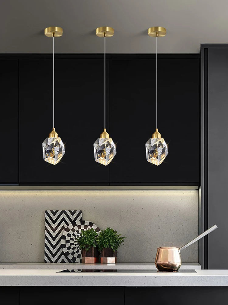 K9 Crystal Mini Chandelier Modern Bedroom Bar Pendant Lamp