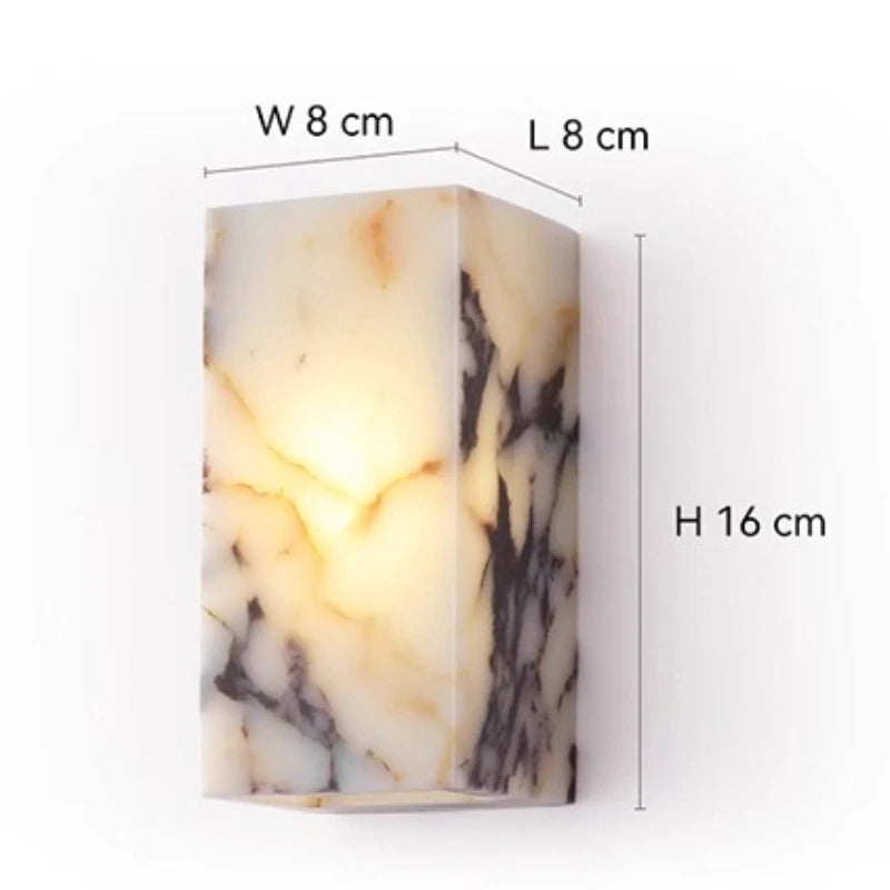 Luxury Black Stone Wall Sconce for Modern Bedrooms