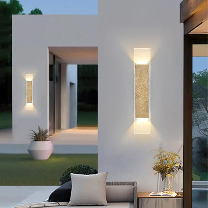 Natural Stone Outdoor LED Wall Sconce for Modern Homes