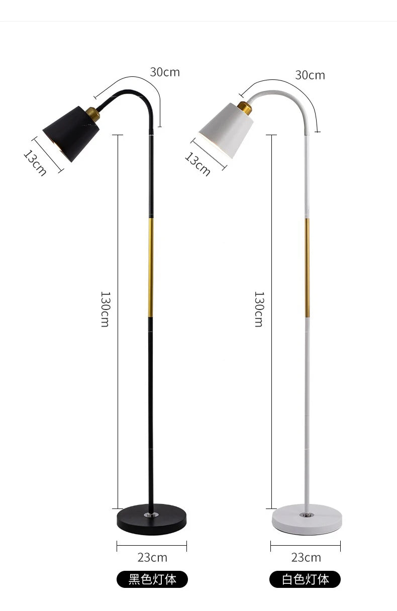 Adjustable LED Floor Lamp – Minimalist Iron Standing Reading Light
