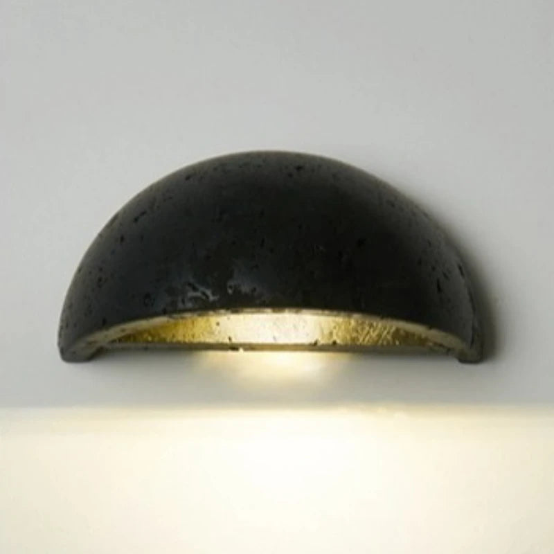 Wabi Sabi Travertine Wall Lamp for Cozy Interiors