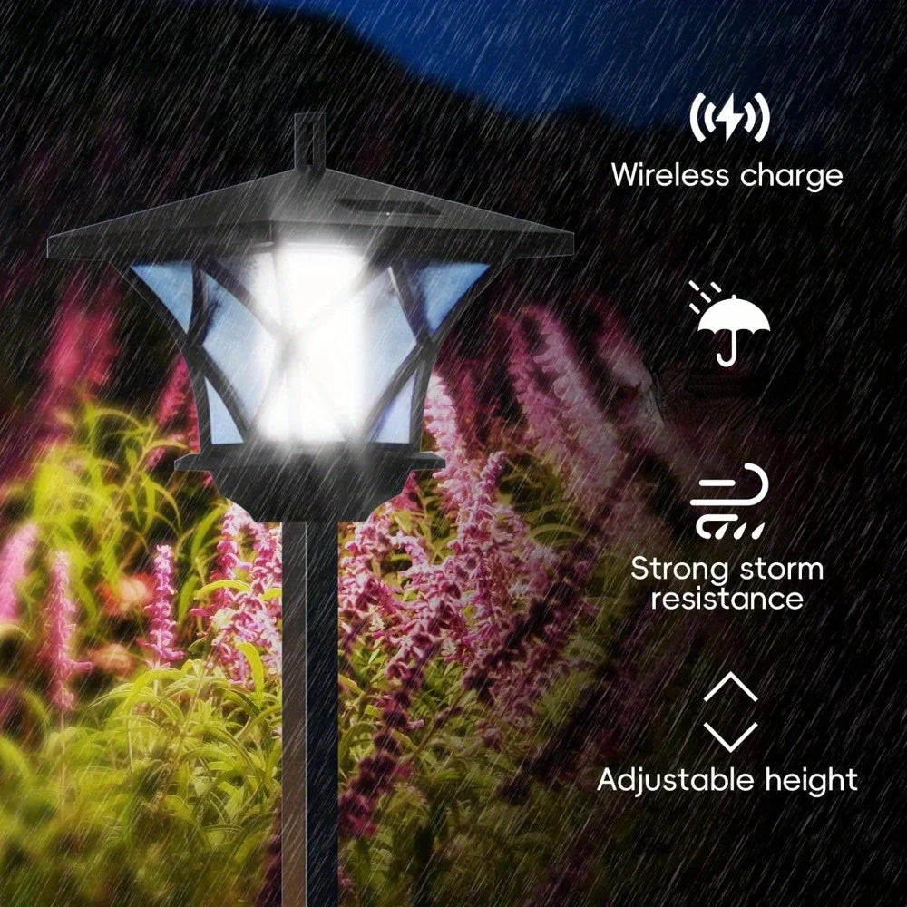 Retro Solar Lamp Post Light for Outdoor Pathways