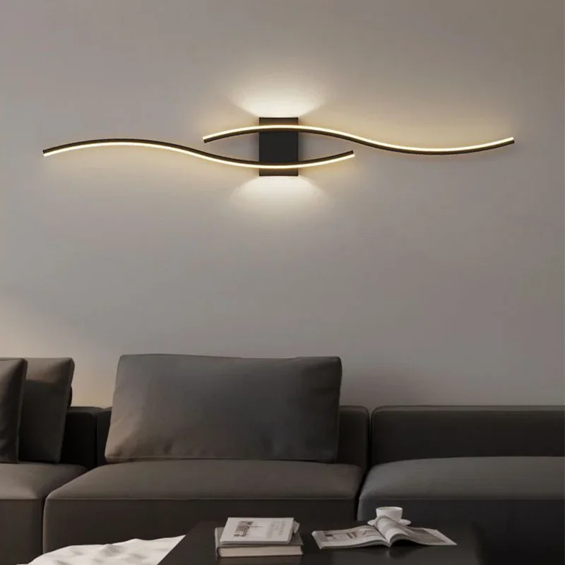 Modern LED Strip Wall Light TV Background Bedroom Living Room Lamp