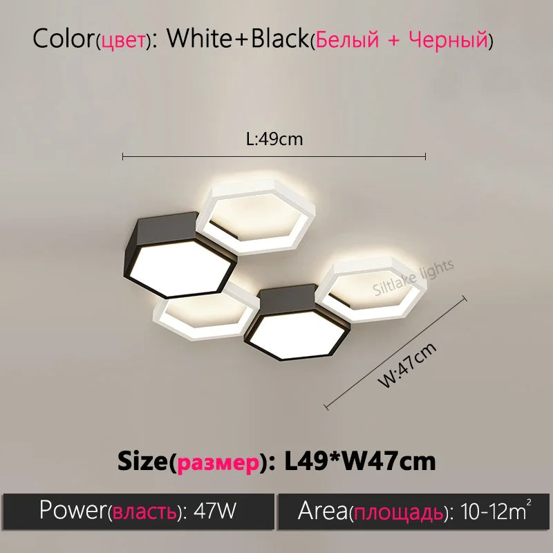Honeycomb Ceiling Light for Modern Living Spaces