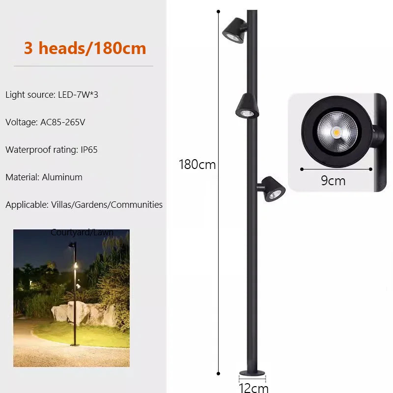 Rotating Outdoor LED Spotlight for Landscape Lighting