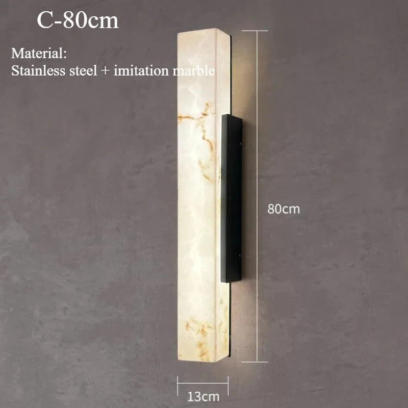 Modern Marble Outdoor Wall Light for Porches and Facades