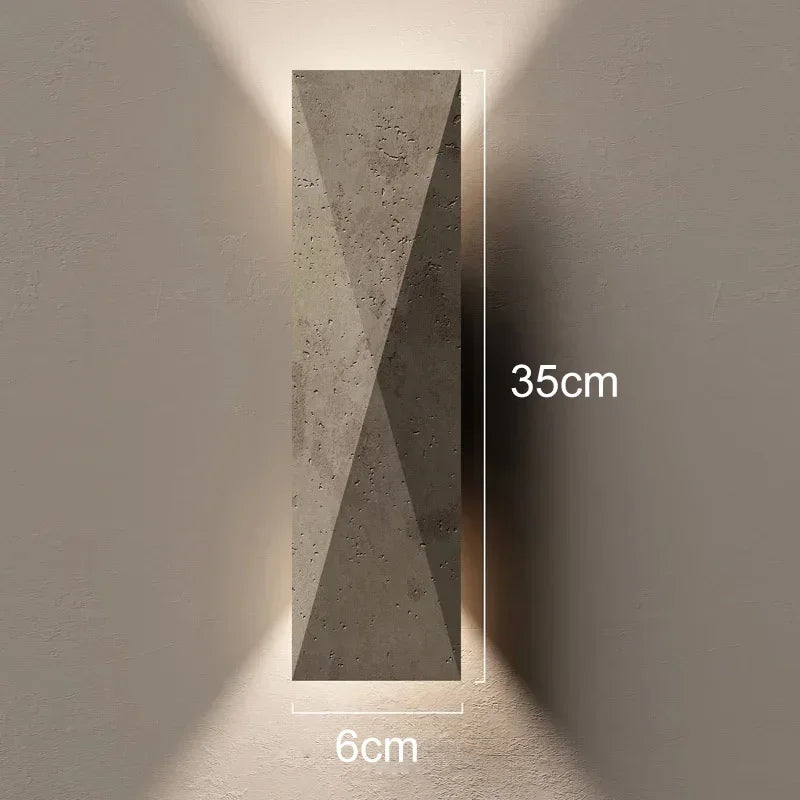 Japanese Travertine Stone Wall Light for Cozy Interiors
