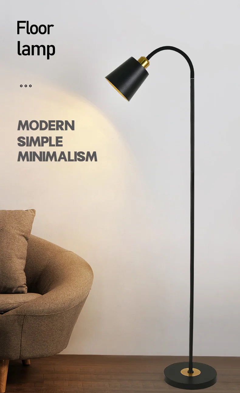 Adjustable LED Floor Lamp – Minimalist Iron Standing Reading Light