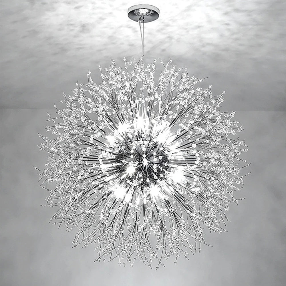 Modern Firework Crystal Chandelier Gold Sputnik Pendant Light