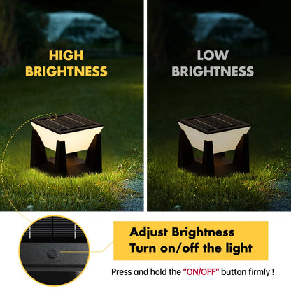 Outdoor Solar Post Light Modern LED Pillar Waterproof Landscape Lamp