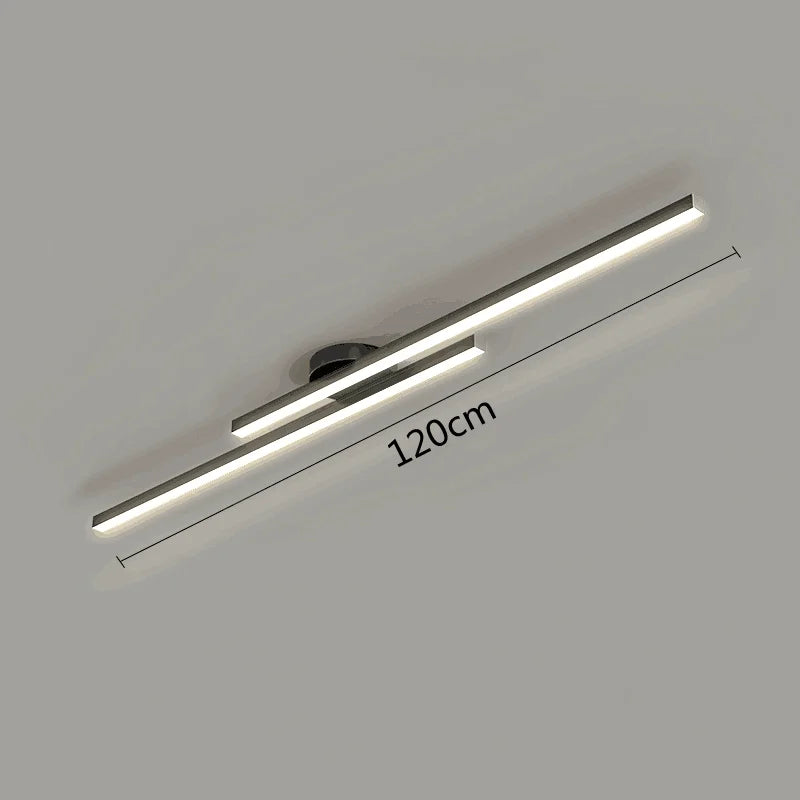 Long Aluminum LED Ceiling Light Modern Hallway Balcony Lighting