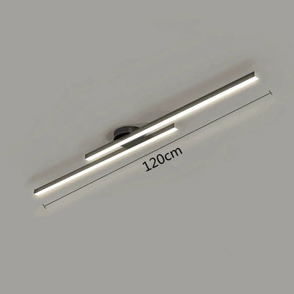 Long Aluminum LED Ceiling Light Modern Hallway Balcony Lighting