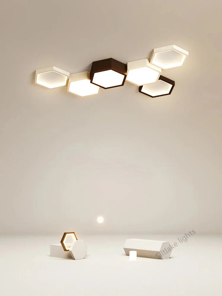 Honeycomb Ceiling Light for Modern Living Spaces