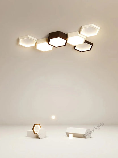 Honeycomb Ceiling Light for Modern Living Spaces