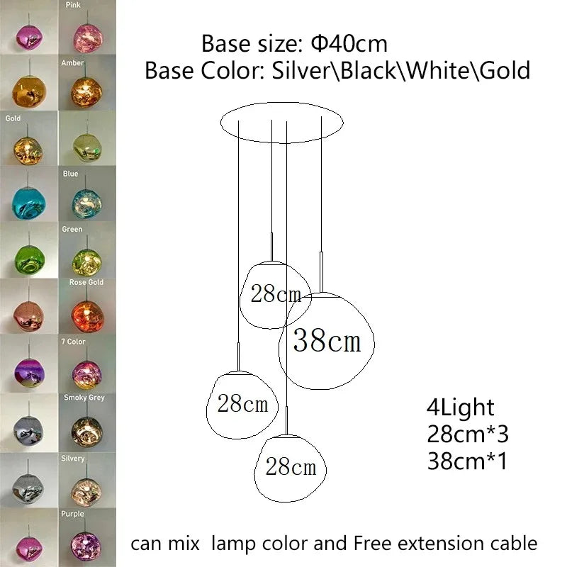 Nordic Lava LED Pendant Kitchen and Living Room Ceiling Lamp