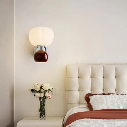 Cream Style Double Head Wall Lamp for Bedrooms