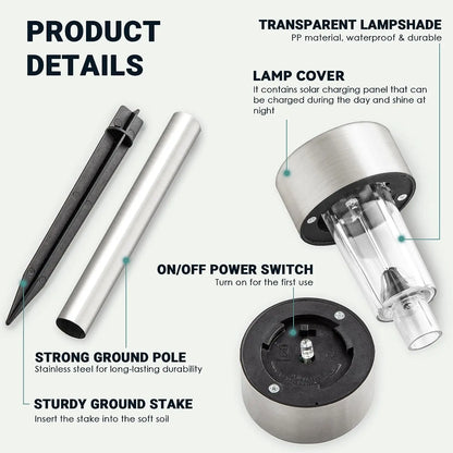 Solar Ground Stake Lights for Garden Pathways