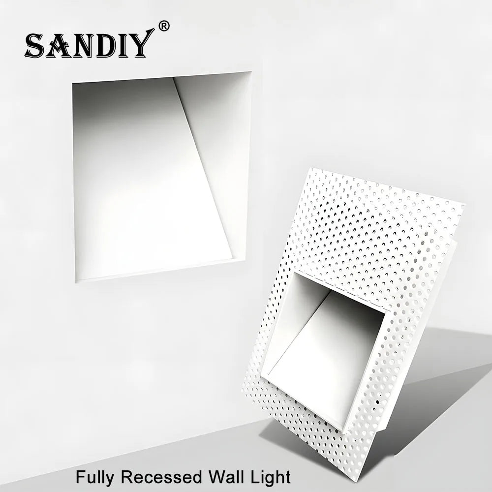 Motion Sensor Stair Light Recessed LED Step Wall Lamp