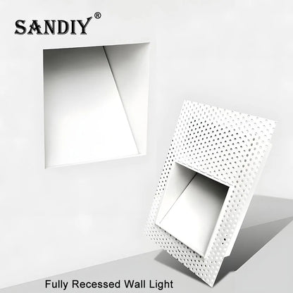 Motion Sensor Stair Light Recessed LED Step Wall Lamp