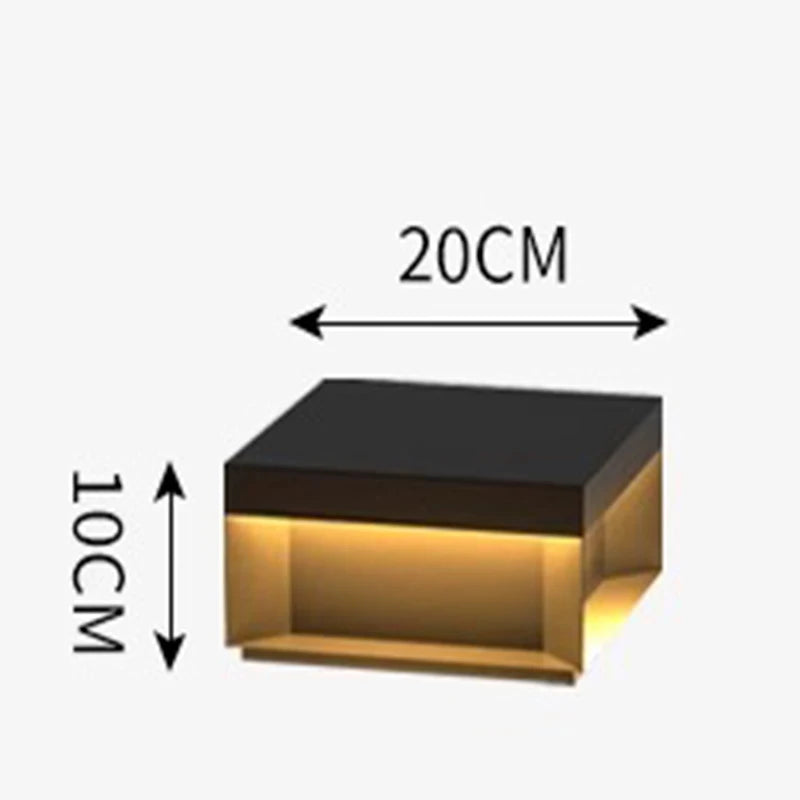 Solar Pillar Light Outdoor Waterproof Fence Yard Lamp