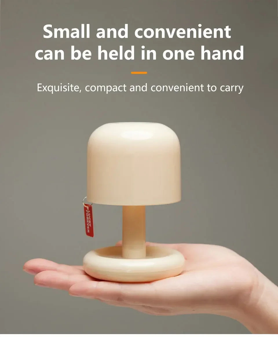 Sunset Mushroom LED Lamp – Rechargeable Ambient Night Light for Cozy Spaces