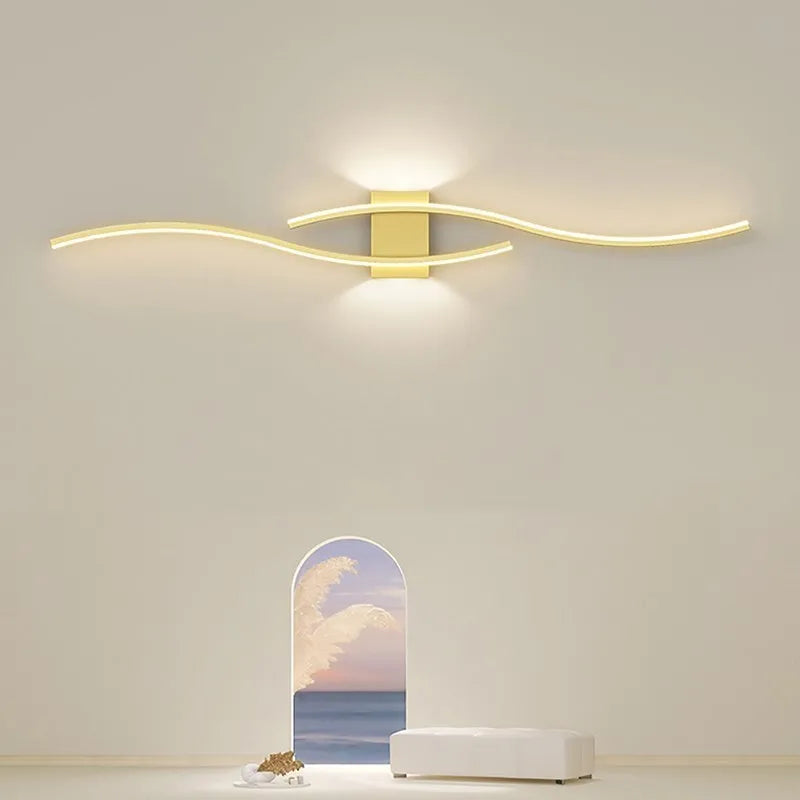 Modern LED Strip Wall Light TV Background Bedroom Living Room Lamp