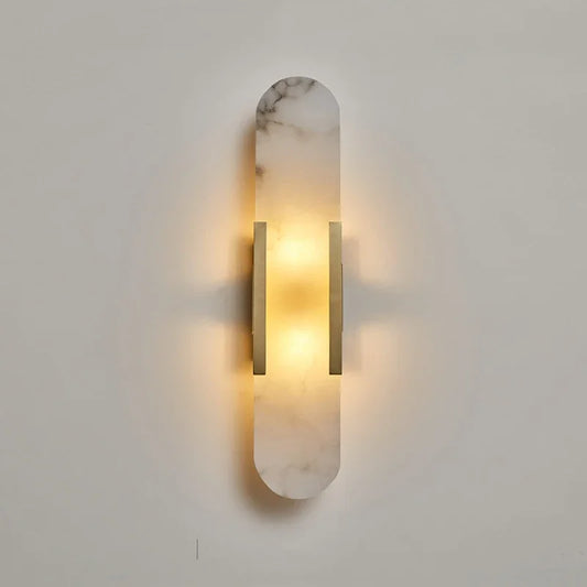 Natural Marble Wall Sconce for Bedrooms and Hallways