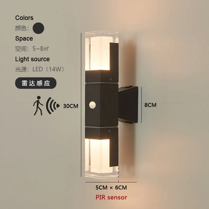 Motion Sensor Outdoor LED Wall Light for Home Security