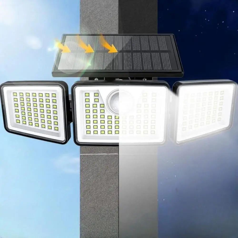 Triple-Head Solar Motion Sensor Security Light