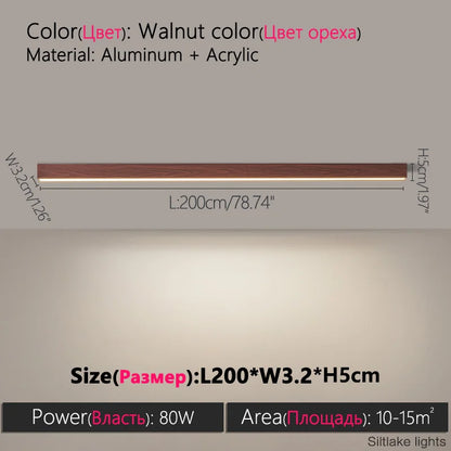 Modern Long Strip Ceiling Light for Kitchens and Hallways