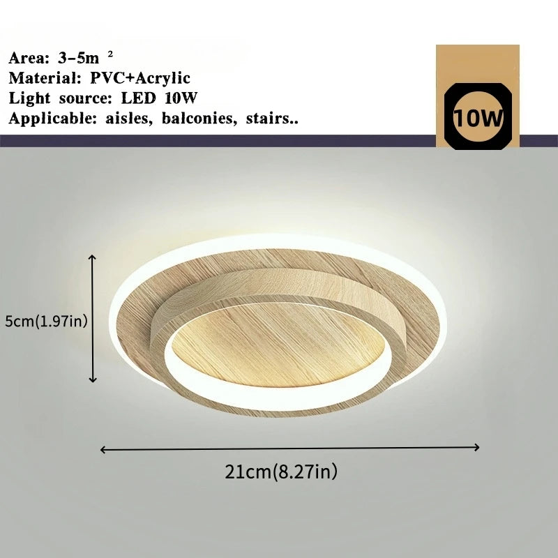 Nordic Gold LED Ceiling Light Modern Hallway Lighting