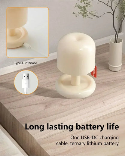 Sunset Mushroom LED Lamp – Rechargeable Ambient Night Light for Cozy Spaces