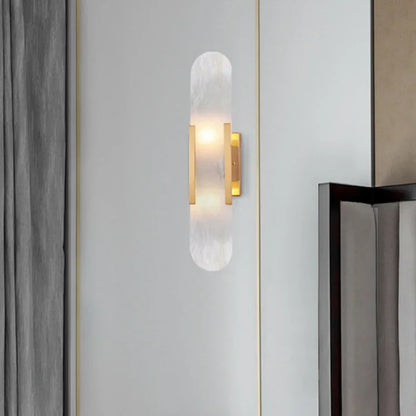 Natural Marble Wall Sconce for Bedrooms and Hallways