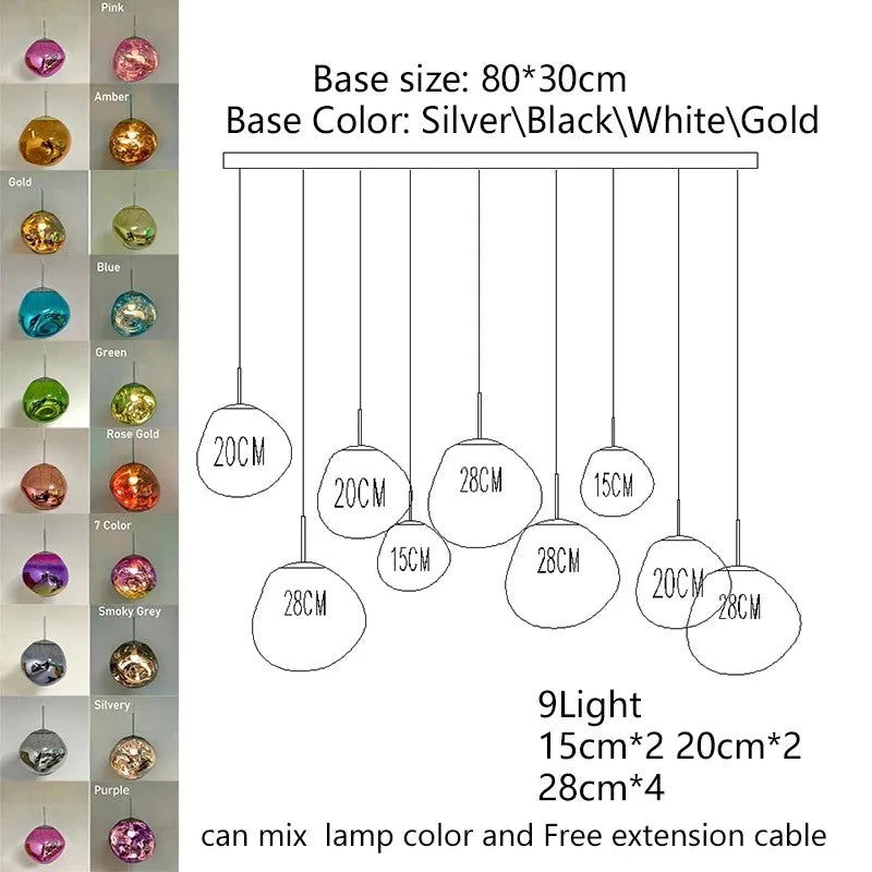 Nordic Lava LED Pendant Kitchen and Living Room Ceiling Lamp