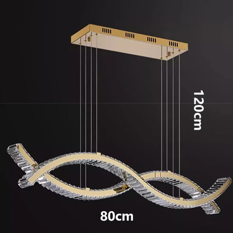 Luxury Crystal Pendant Light Living Room Dining Ceiling Lamp