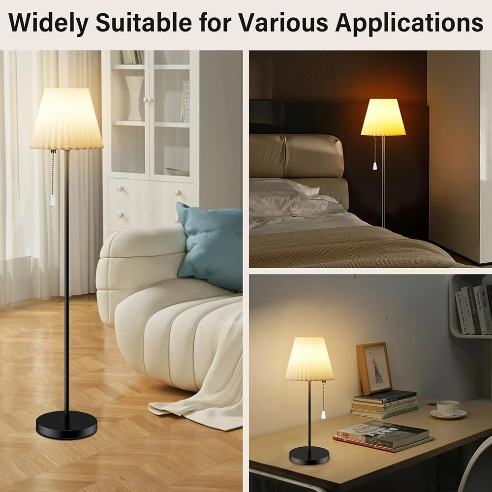 Rechargeable Solar Floor Lamp with Adjustable Brightness
