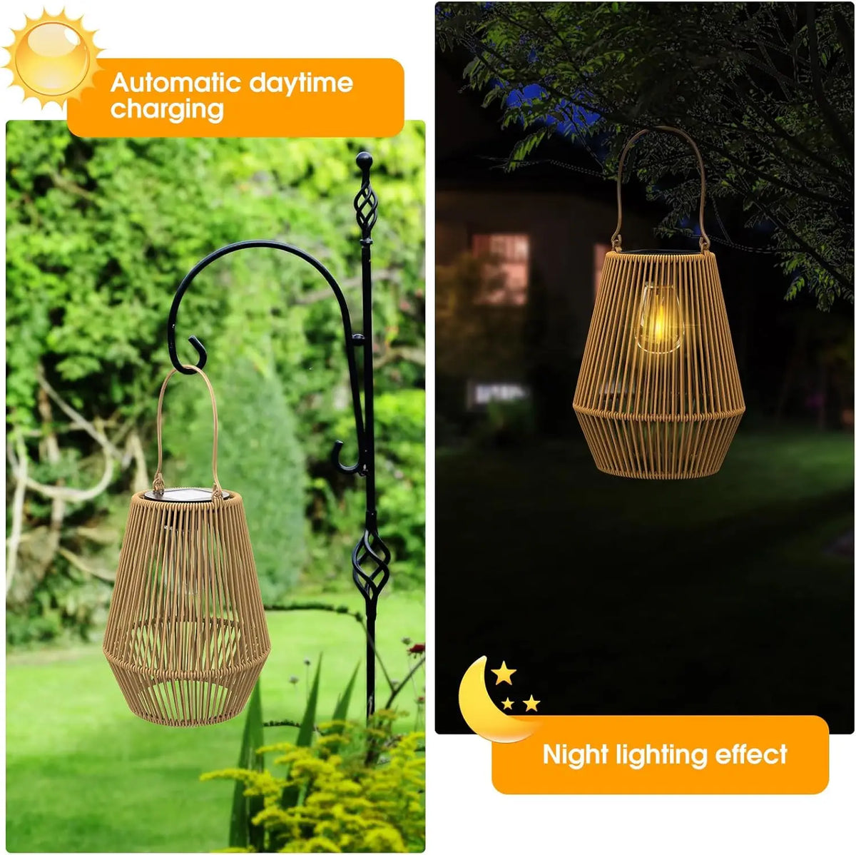 Solar Hanging Lanterns for Patio and Garden Decor
