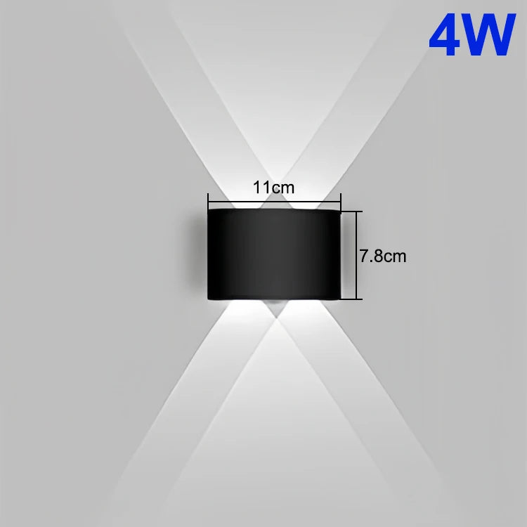 Top and Bottom Shine LED Wall Lamp Waterproof outdoor Light