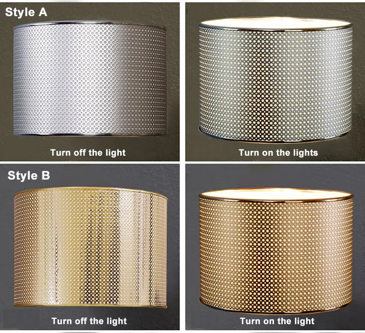 Modern Metallic Table Lamp – Gold/Silver Bedside Light with Soft Glow