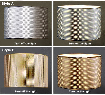 Modern Metallic Table Lamp – Gold/Silver Bedside Light with Soft Glow